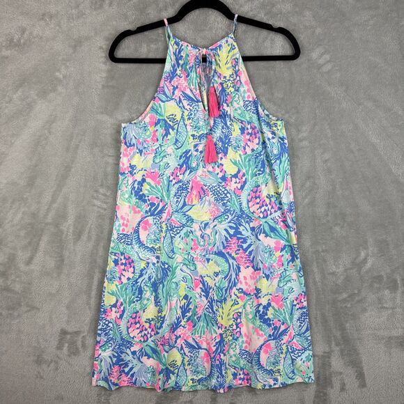 Lilly Pulitzer Women’s Dress Size XS Margot Swing Mermaids Cove Ocean Summer - Picture 2 of 9